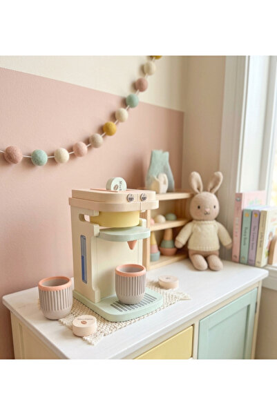 Plywoody Toys and More Ahşap Oyuncak Kahve Makinesi Seti