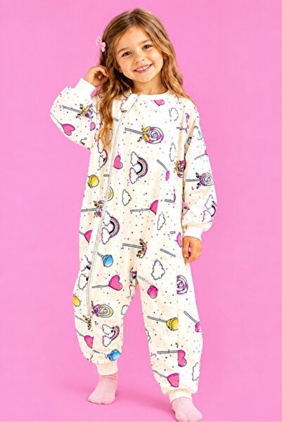 Happystore Elyafsız Organik Kışlık Uzun Kollu Çift Kat %100 Pamuk Pazen Pembe...