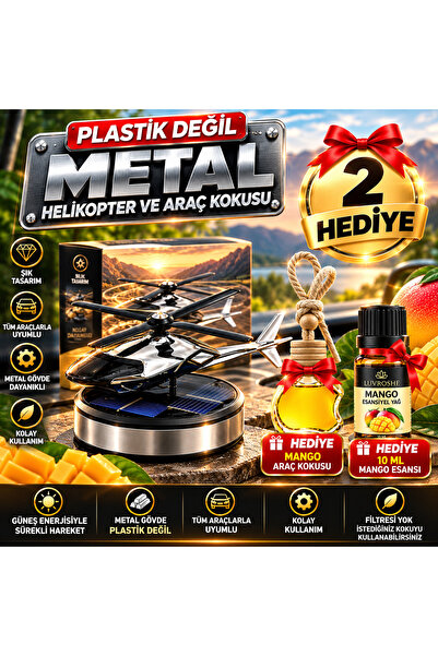 kdr grup kdr-natural METAL Helikopter Mango Araç Kokusu hediyeli helikopter A...