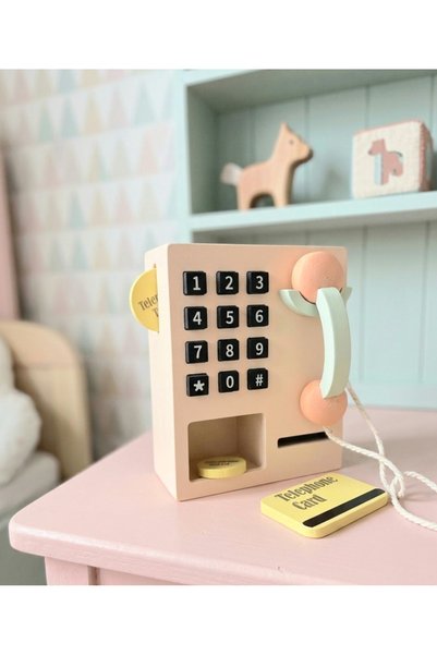 Plywoody Toys and More Ahşap Oyuncak Telefon Seti
