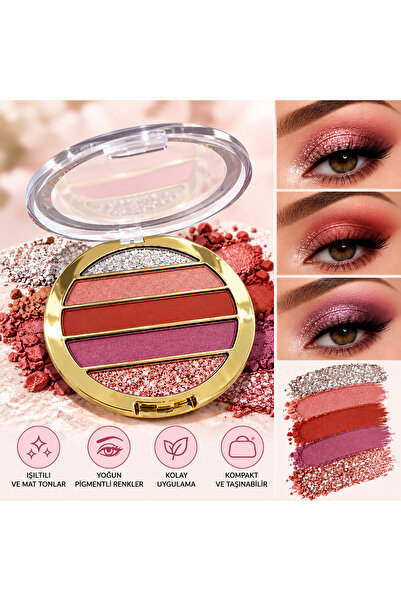 BİYUTREND Eyeshadow Palet 5'Li Göz Farı