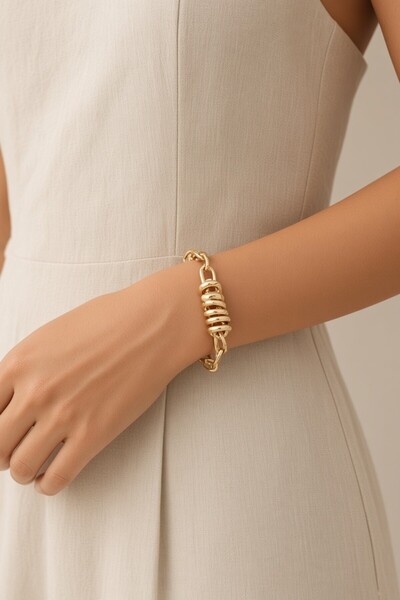 XUPING JEWELRY سوار حلقي متشابك من ستايل إنسي/كسوبينج للمجوهرات