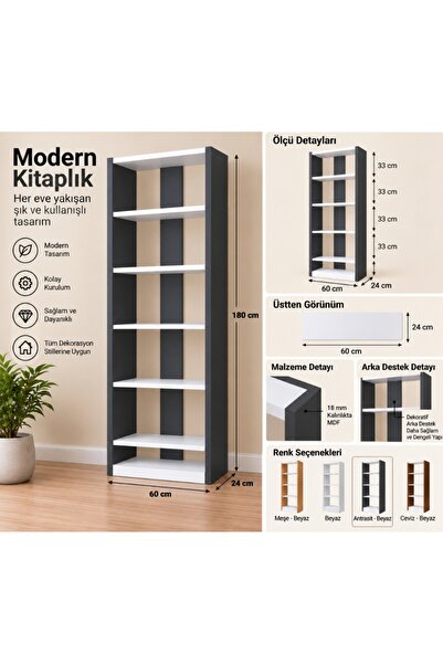 Genel Markalar Aksa kitaplık organizel çocuk odası salon kitaplık