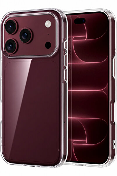 CaseHub Apple iPhone 17 PRO/18 PRO Şeffaf Kılıf Kamera Yükseltili Darbelere D...