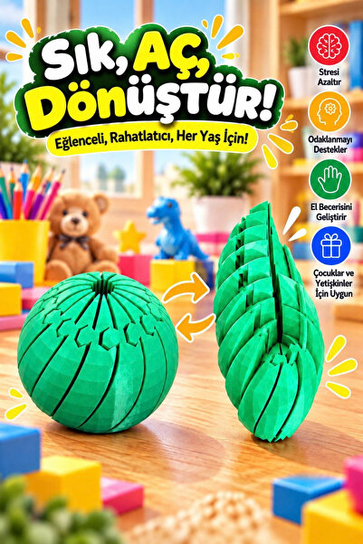 Genel Markalar Spiral Stres Topu Çocuk Oyuncak