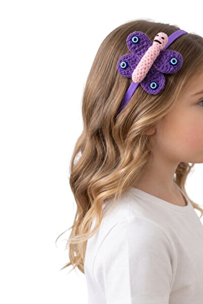 nftart.design Evil Eye Beaded Butterfly Children's Hair Crown