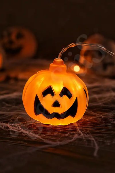 BeySüS Cadılar Bayramı Halloween Pilli Balkabağı Led 12 li