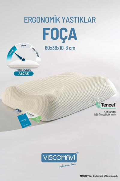 viscomavi Foça Ergonomik & Ortopedik Visco Yastık | Boyun destekli | Astarlı ...
