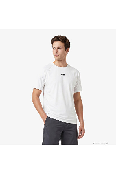 BOSS Active Erkek Beyaz T-Shirt