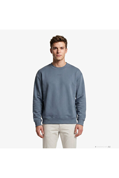 HUGO Dapo Erkek Mavi Sweatshirt