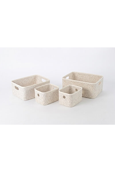KOÇTAŞ Krem Keçe Set - 4 Parça