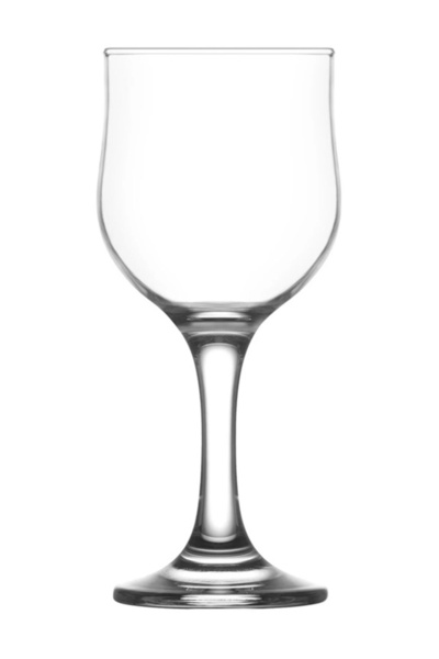 LAV Nevakar Cam Kırmızı Şarap Kadehi 6'lı 240 ml Ayaklı (Meşrubat Bardağı)