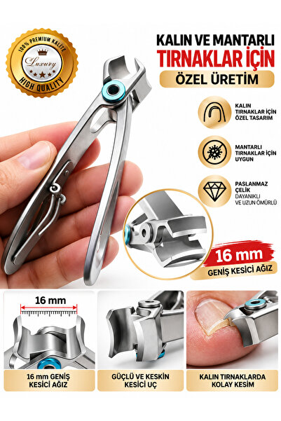 BİYUTREND Ultra Geniş Ağızlı Tırnak Makası – Kalın Sert Mantarlı Tırnaklar İç...