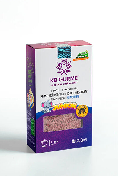 Kbgurme Glutensiz & Vegan Sebzeli Premium Junior Arpa Şehriye 200 gr