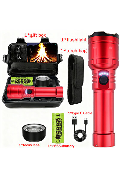 Choice8 Set C Flashlight Lighter & Power Bank Combo,Rechargeable,Zoomable Sup...