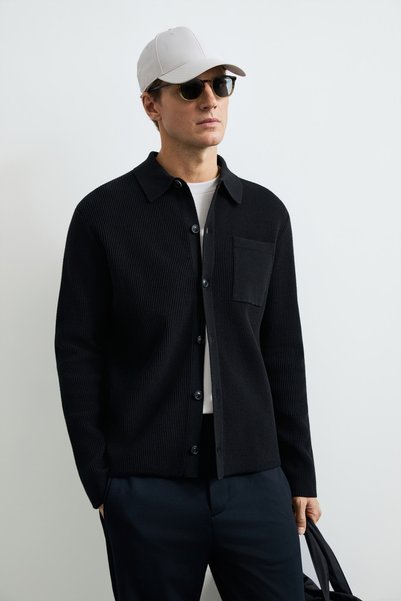 Lufian Justin Men's Cardigan Black