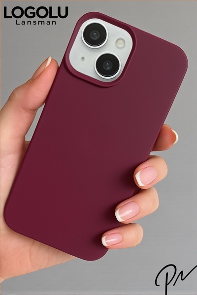 IPhone 15 Uyumlu Kılıf Logolu Lansman Soft Yumuşak Içi Kadife Silikon Kapak