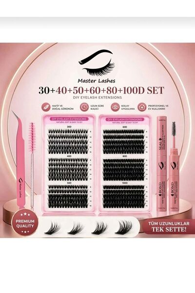 Master Lashes 600 Adet Kirpik Seti Kitap Model DIY Kirpik - Takma Kirpik 30-4...