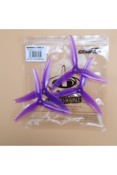 Choice 2pairs 51433 purple 2 Pairs/4 Pcs Gemfan 51433 5 Inch 3 Blade/Tri-Blad...