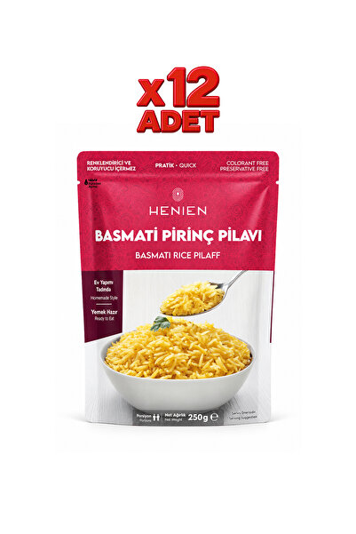 henien Hazır Basmati Pirinç Pilavı - Pratik Ev Tadında Lezzet 250 Gr x 12 Adet