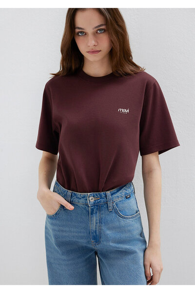 Mavi Jeans Baskılı Bordo Tişört Regular Fit / Normal Kesim 1613804-70223