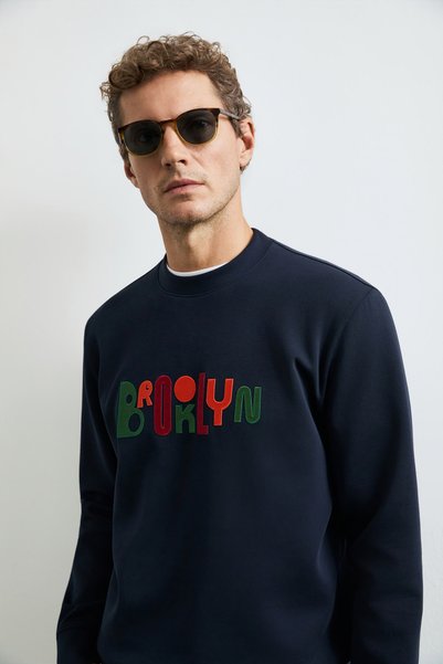 Lufian Fınn Erkek Sweatshirt Lacivert