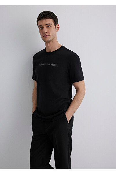 Mavi Black Printed Black T-Shirt Regular Fit 0612647-900