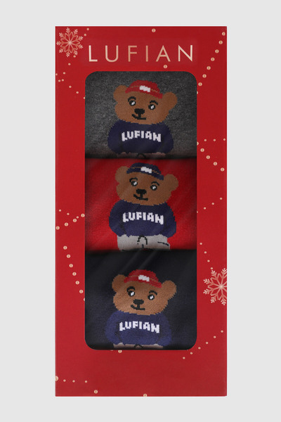 Lufian Bear 3'lü Set Erkek Çorap Standart