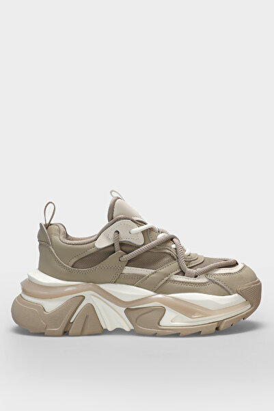 Lufian Kate Women's Comfortable High Platform Sneaker Sports Shoes Beige