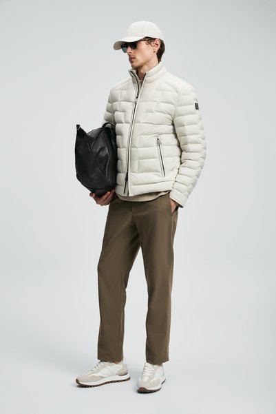 Lufian Lukas Kaz Feather Men's Coat Ecru