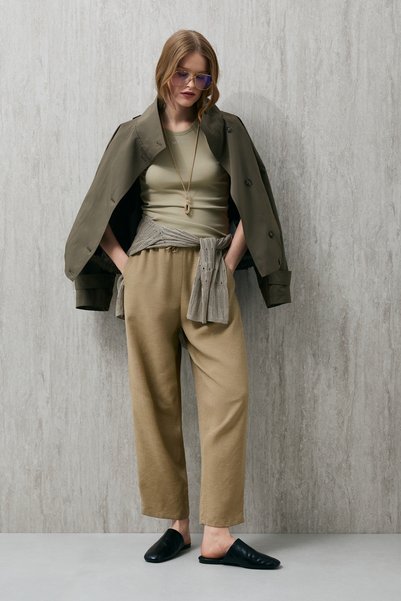 Lufian Humer Women's Pants Camel Hair
