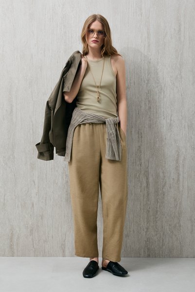 Lufian Humer Women's Pants Camel Hair
