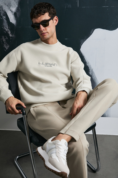 Lufian Dark Men's Sweatshirt Ecru