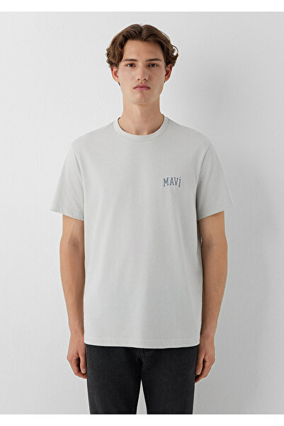 Mavi Logo Printed Gray T-Shirt Regular Fit / Regular Cut 0611714-70074