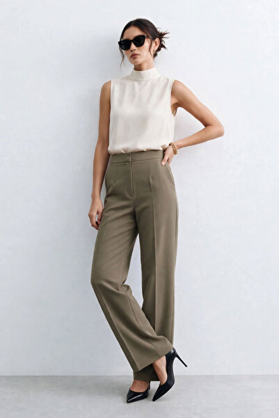 BARRELS AND OIL Women's Palazzo Pants 1001 - Olive
