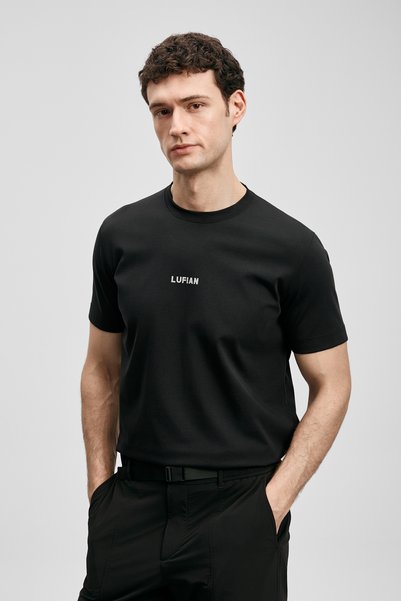 Lufian Marcus Modern Graphic Tee Black