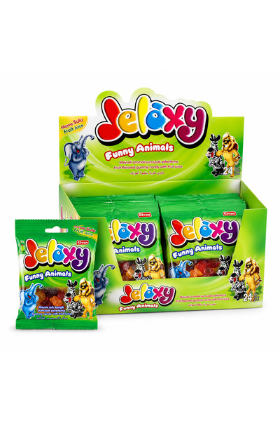 Elvan Jelaxy Hayvanat Bahçesi 20 Gr. 24 Adet ( 1 Kutu )
