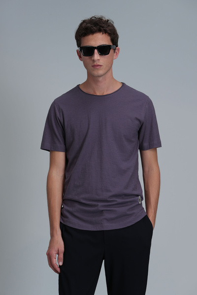 Lufian Junya Erkek Basic Tişört Mürdüm
