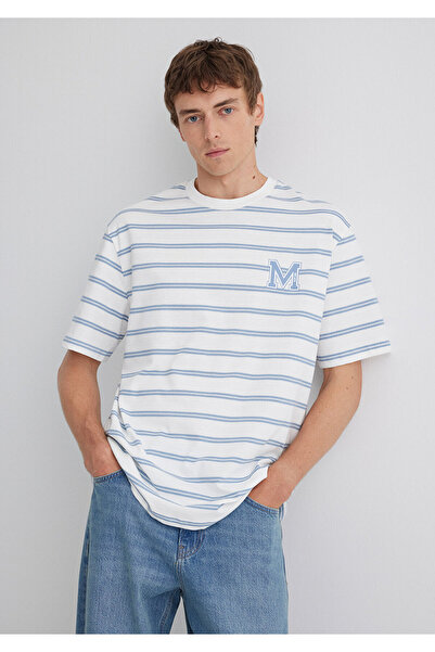 Mavi Loose Cut Striped T-Shirt - Loose Fit 0612255 -80796