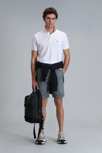Lufian Laon Smart Men's Polo T-Shirt Slim Fit White