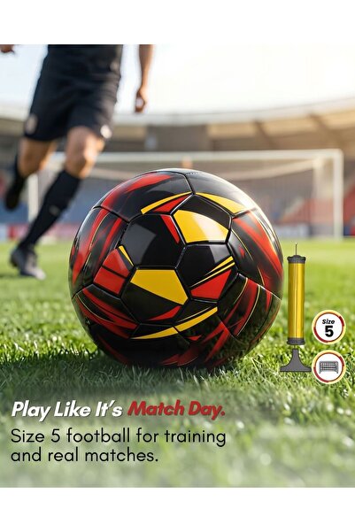 View star Football Size 5 Soccer Ball, Durable Training & Match Ball, Machine...