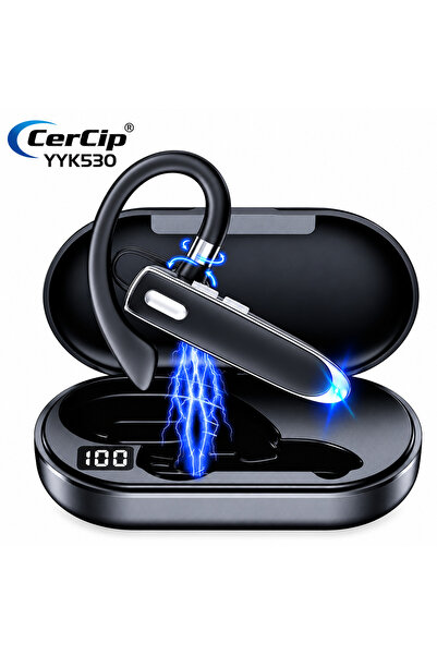 CerCip Căști Bluetooth YYK530 cu carcasă de încărcare, autonomie a bateriei de 15 ore, universale, multipunct