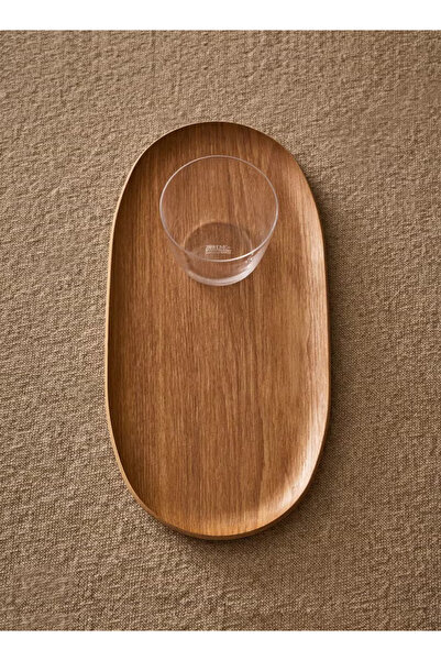 Trust Pro Lightweight Oval Natural Ash Wood Veneer Serving Tray 32x16 cm, Lig...