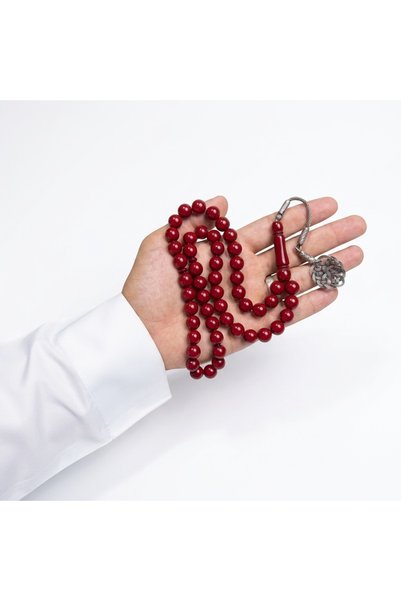 Oseer سبحة بكلايت عنابي .. طربزونه فضه
