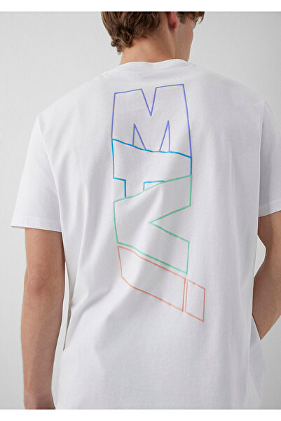 Mavi Logo Back Printed White T-Shirt Loose Fit / Loose Relaxed Cut 0612350 -620