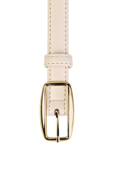 marisha Women's Thin Oval Gold Buckle Belt – Stylish and Compatible with Dresses & Trousers