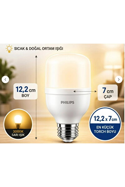 Philips Corepro LED 20W E-27 3000 Kelvın 2050 Lumen Göz Yormaz Kaliteli Sarı ...
