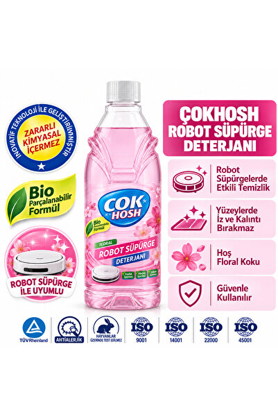 Robot Süpürge Deterjanı 700 ml – Köpürmeyen, İz Bırakmayan Mop ve Zemin Temizleyici