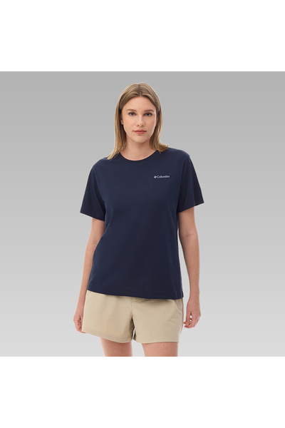 Columbia Women's Navy Blue Cs0513 Csc W Pfg Inagua Script Ss Tee Tshirt
