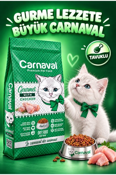 Carnaval Gourmet Tavuklu Ve Sebzeli Yetişkin Kedi Maması 15kg